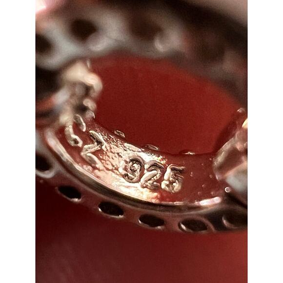 White CZ long earrings in sterling silver - Picture 3 of 15